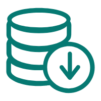 icona di riduzione dei costi di sviluppo